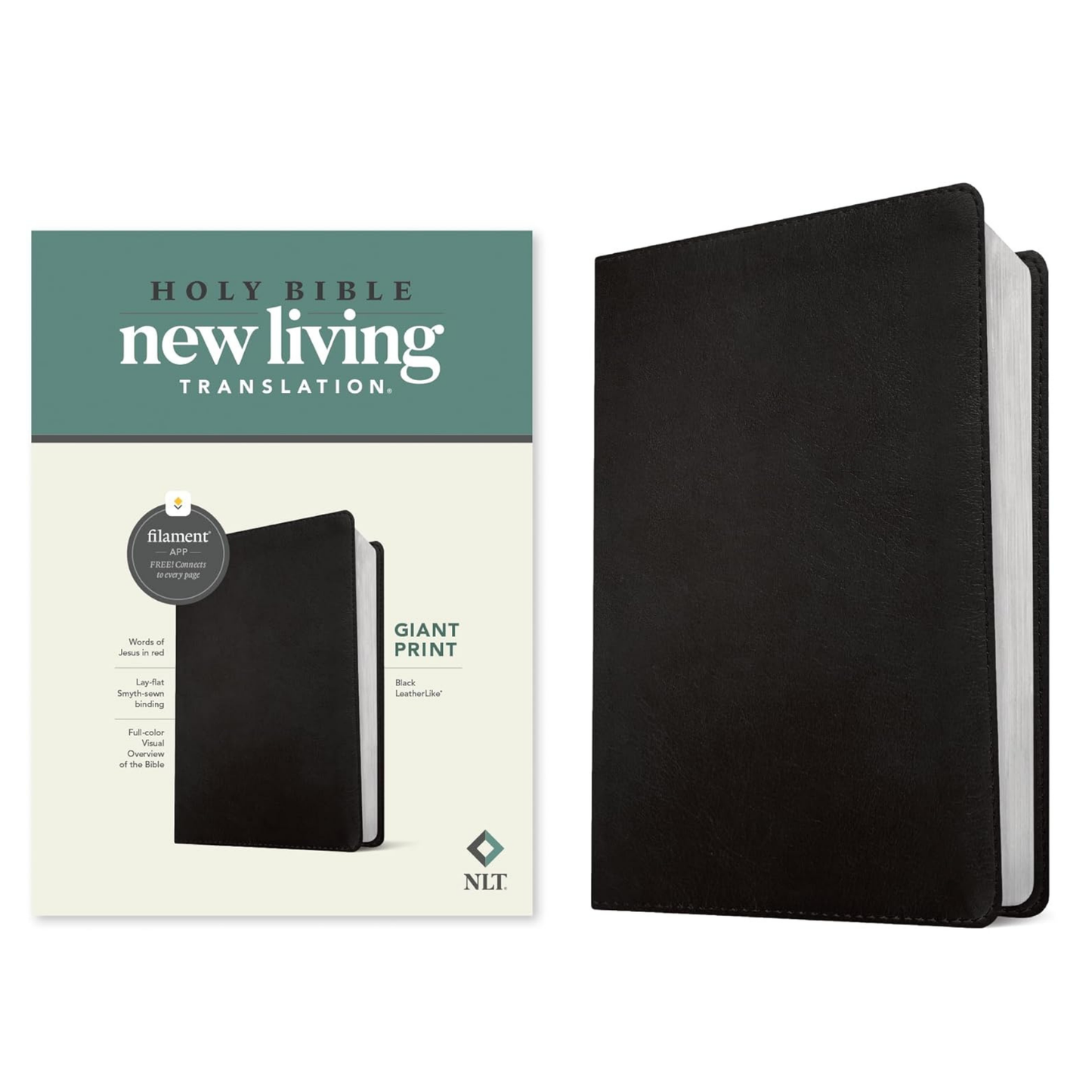 NLT Giant Print Bible (Filament Enabled), Leatherlike