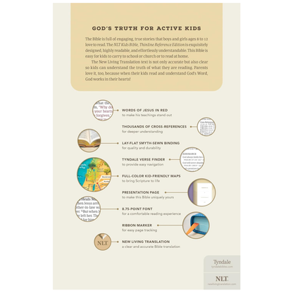 NLT Kids Bible, Thinline Reference Edition