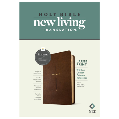 NLT Large Print Thinline Center-Column Reference Bible