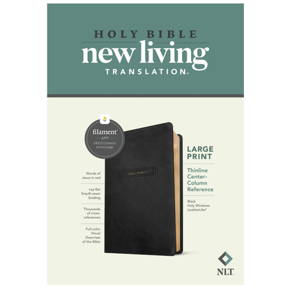 NLT Large Print Thinline Center-Column Reference Bible