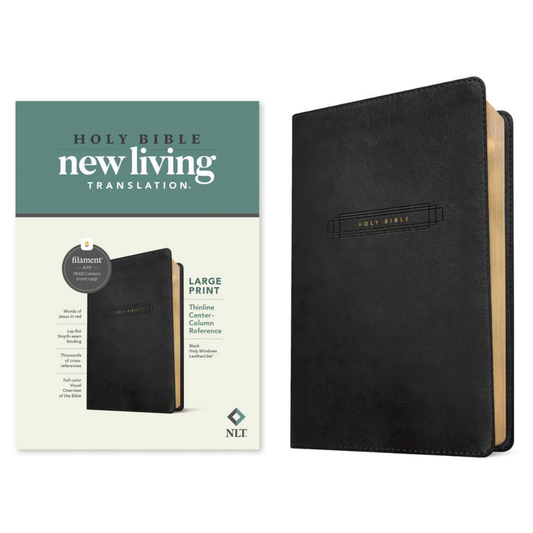 NLT Large Print Thinline Center-Column Reference Bible