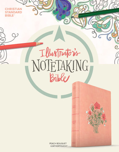 CSB Illustrator’s Notetaking Bible, Large Print, LeatherTouch