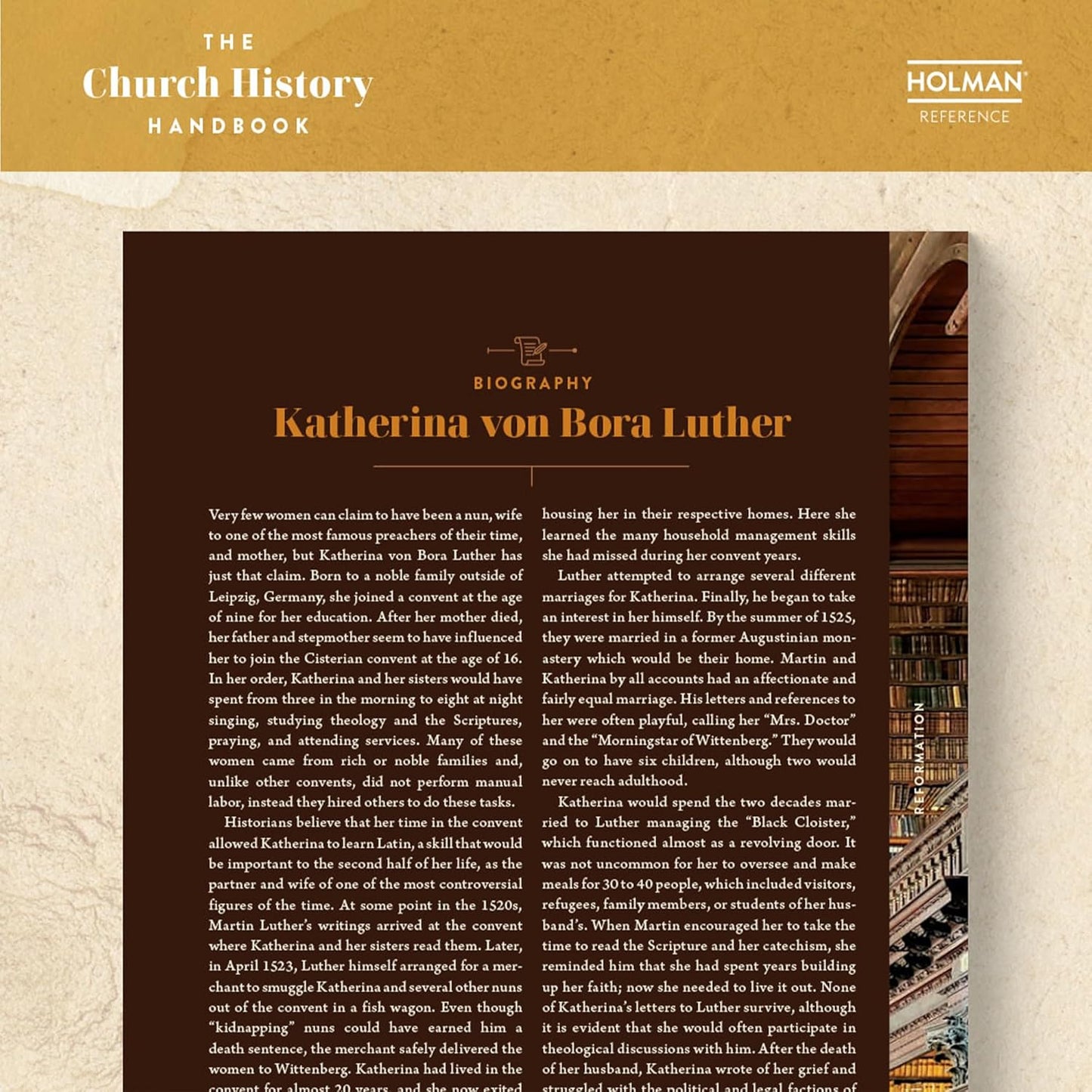 The Church History Handbook, Mocha Cloth Over Board