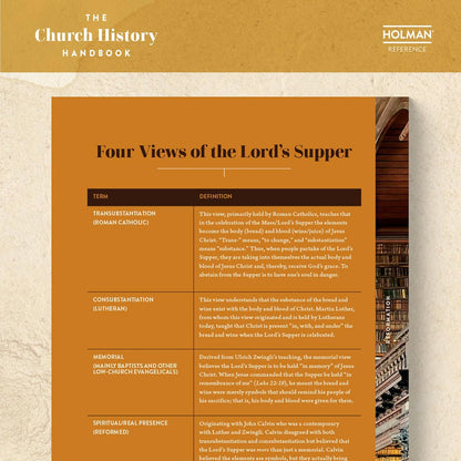 The Church History Handbook, Mocha Cloth Over Board