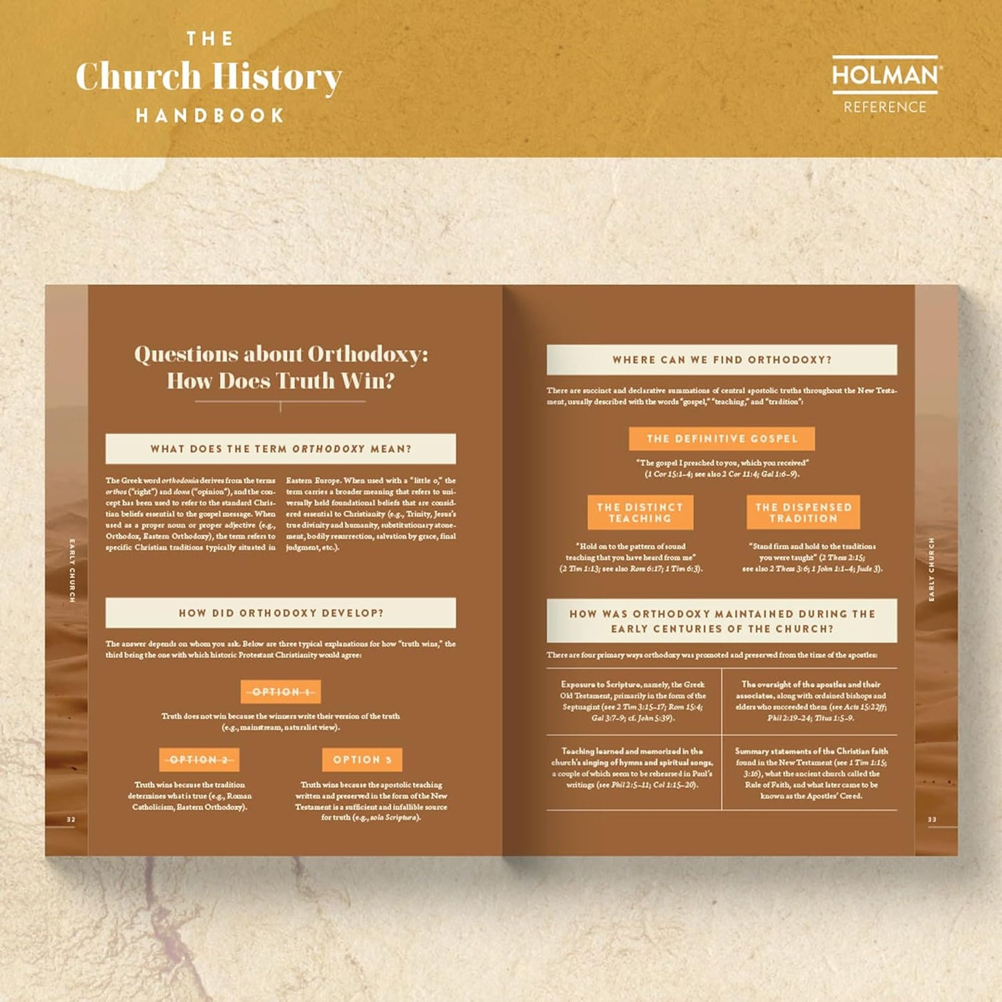 The Church History Handbook, Mocha Cloth Over Board