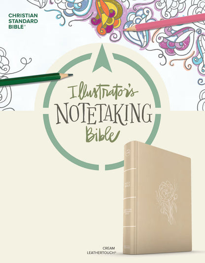 CSB Illustrator’s Notetaking Bible, Large Print, LeatherTouch