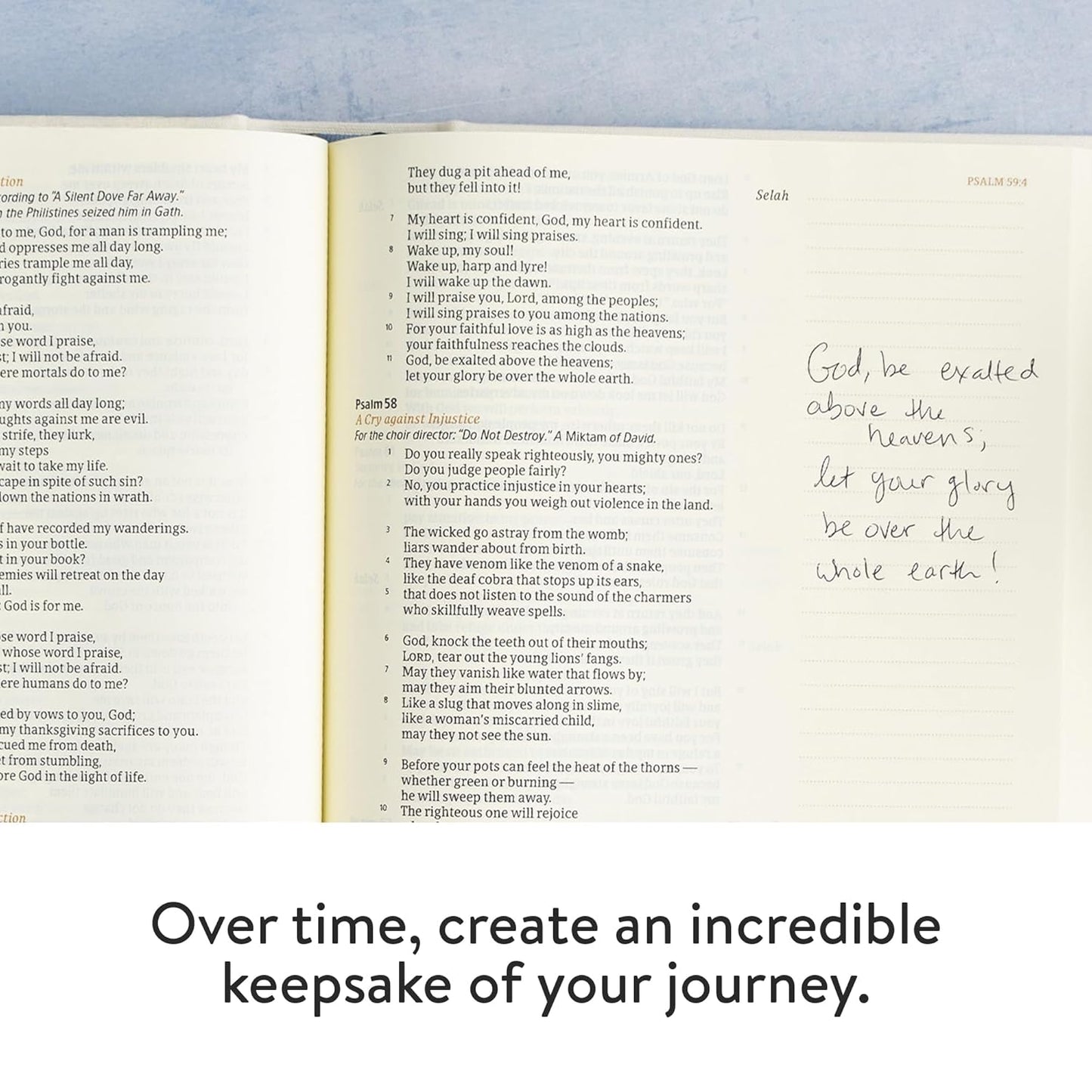 CSB Notetaking Bible, Large Print Edition - Cream Floral Cloth Over Board