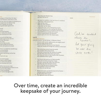 CSB Notetaking Bible, Large Print Edition - Cream Floral Cloth Over Board