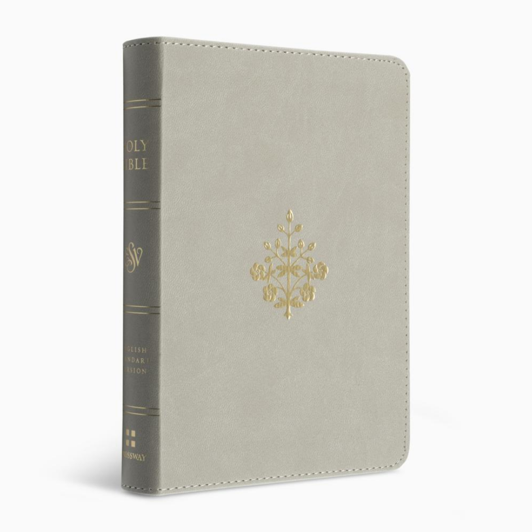 ESV Large Print Compact Bible, TruTone® Stone, Branch Design