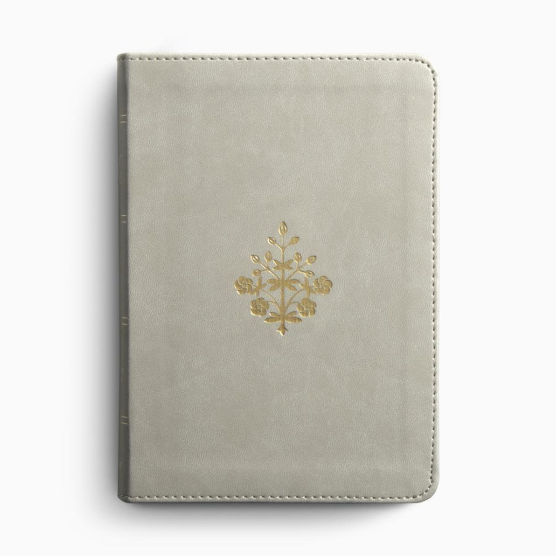 ESV Large Print Compact Bible, TruTone® Stone, Branch Design
