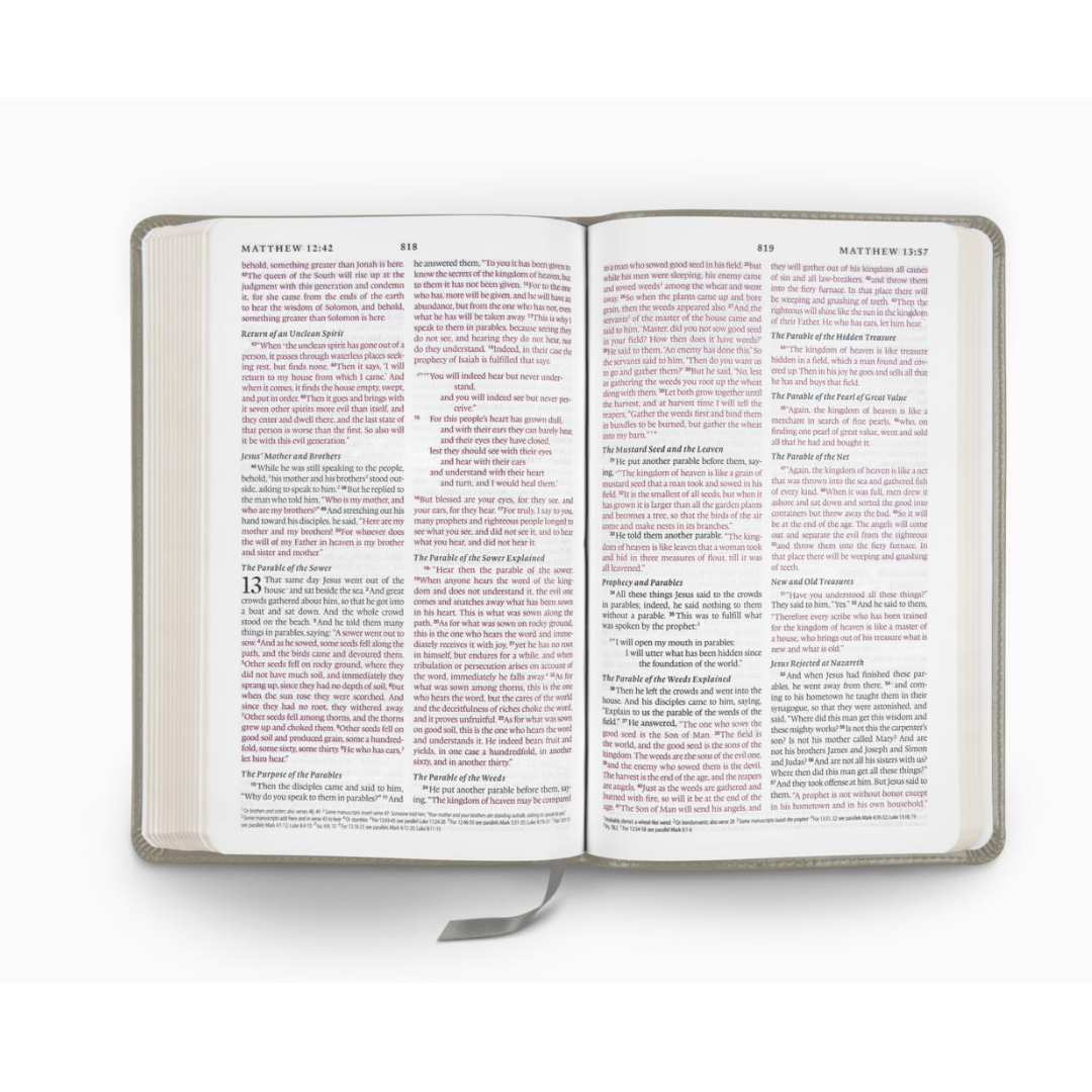 ESV Thinline Bible, Red Letter (TruTone, Stone, Branch Design)