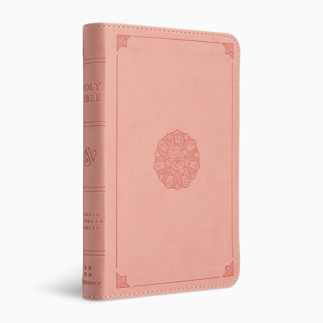 ESV Compact Bible, TruTone® Blush Rose, Emblem Design