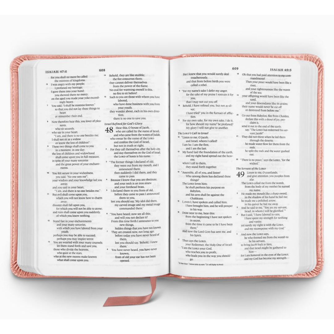 ESV Compact Bible, TruTone® Blush Rose, Emblem Design