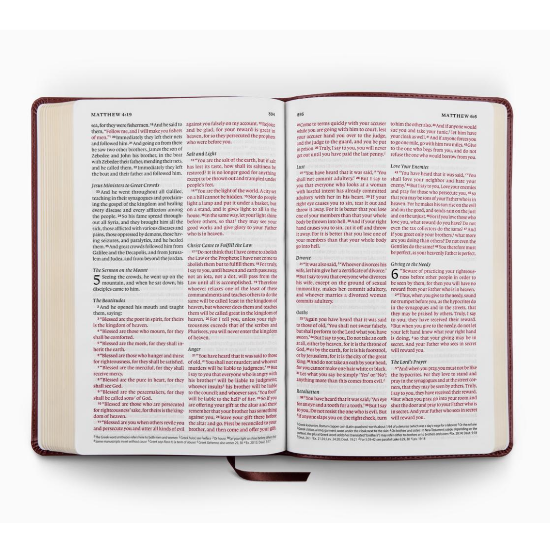 ESV Large Print Thinline Bible, TruTone®, Mahogany