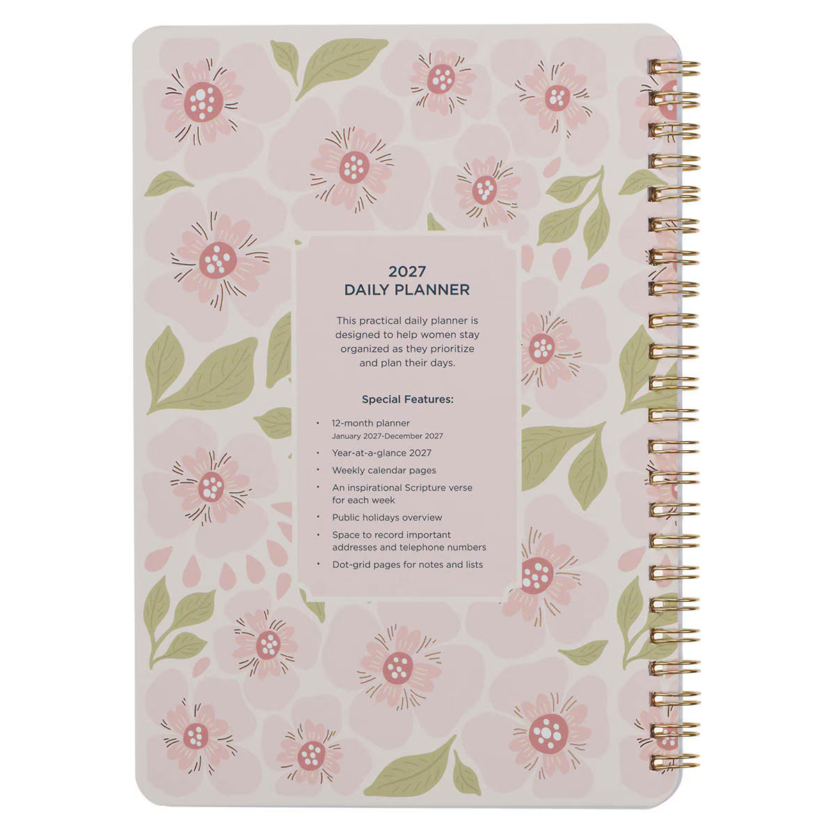 2027 Spiral Weekly Planner