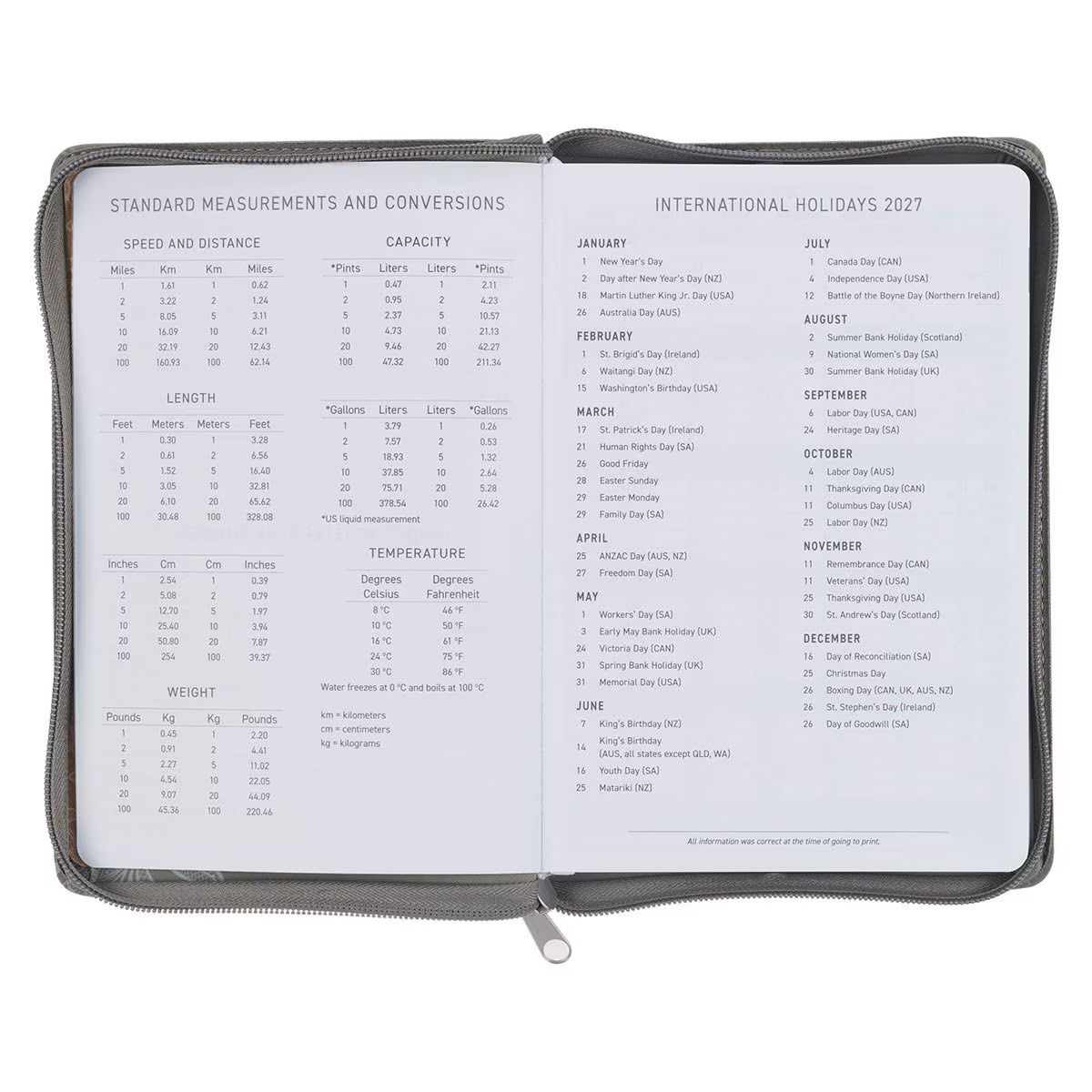 2027 Executive Planner with Zipper Closure - Trust in the Lord (TPD567)