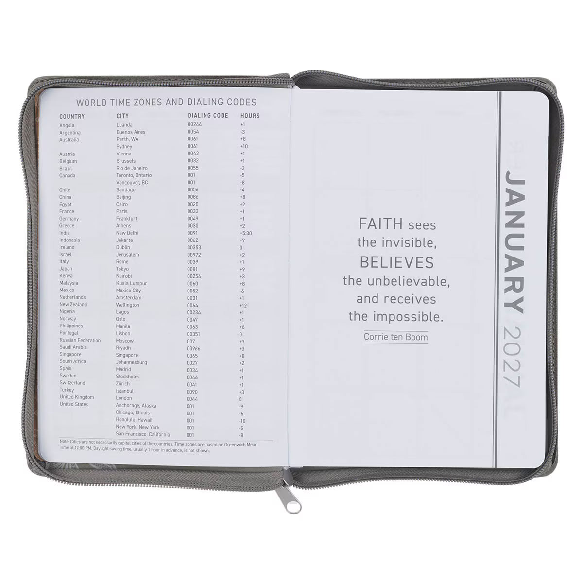 2027 Executive Planner with Zipper Closure - Trust in the Lord (TPD567)