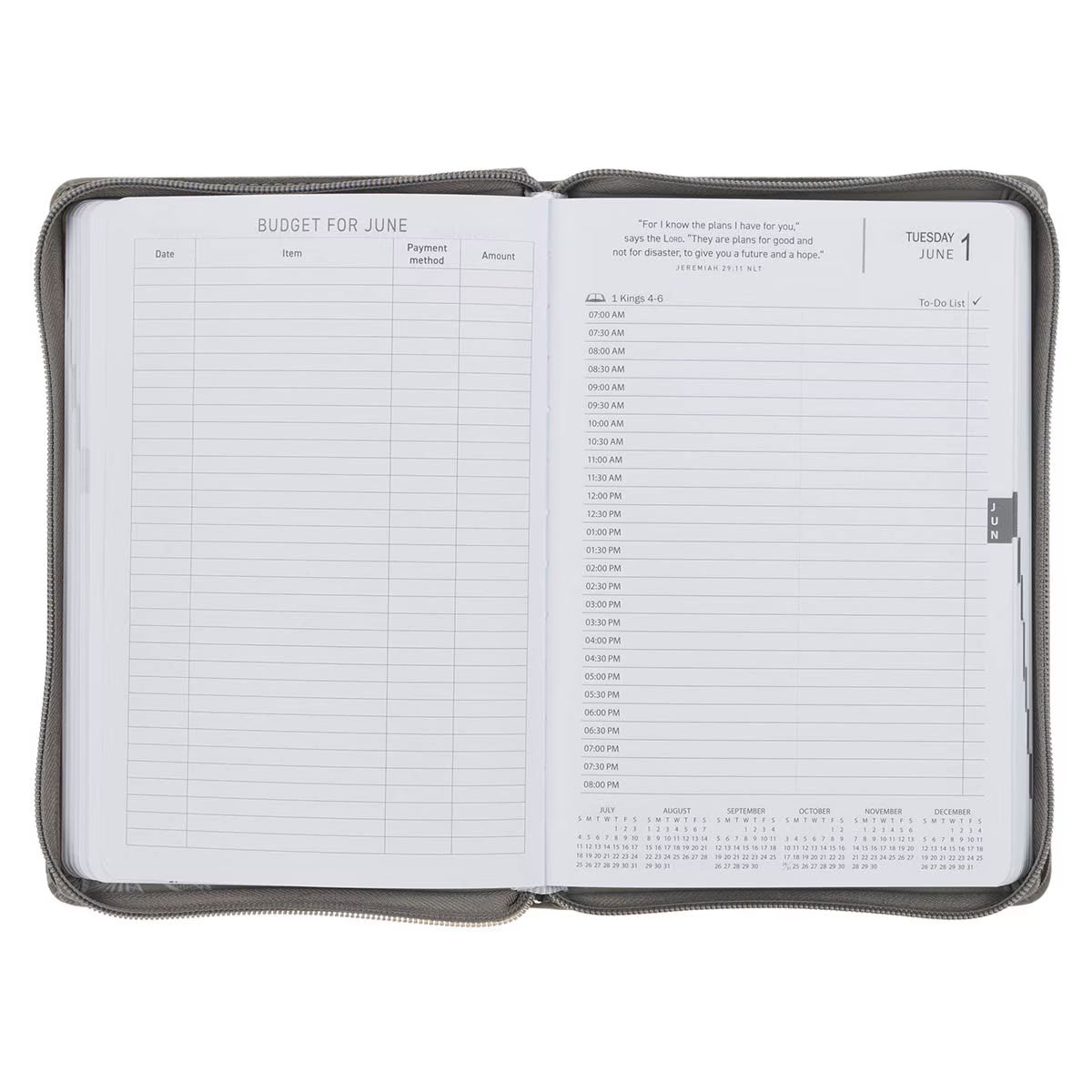 2027 Executive Planner with Zipper Closure - Trust in the Lord (TPD567)