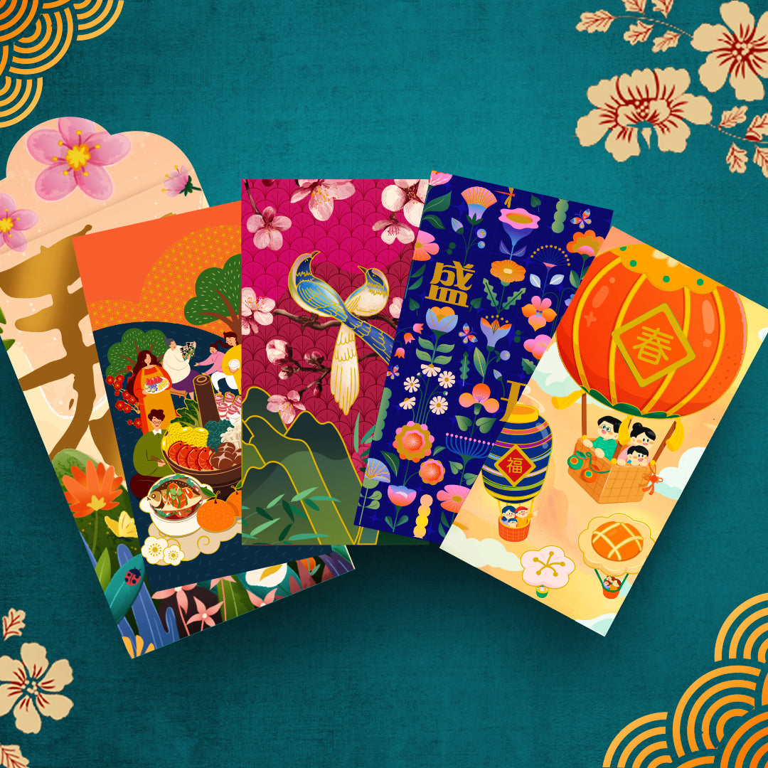 2026 Abundant Grace Red Packets - Assorted 4 Designs, Pack of 8