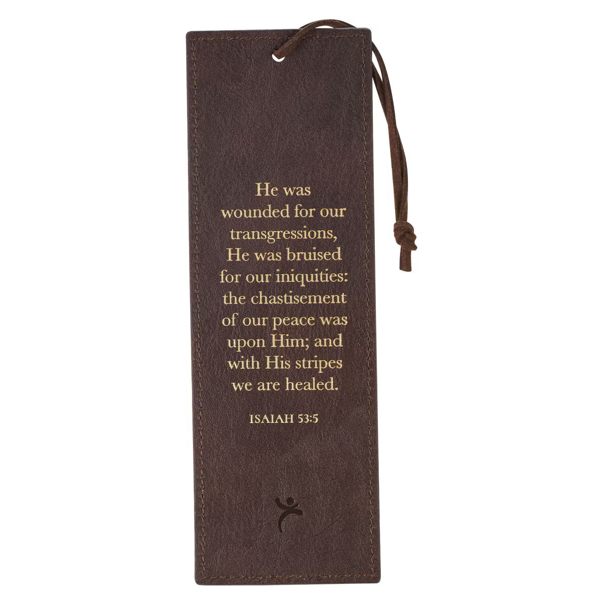 Leather Bookmark - Amazing Grace, Isaiah 53:3 (BMF204)