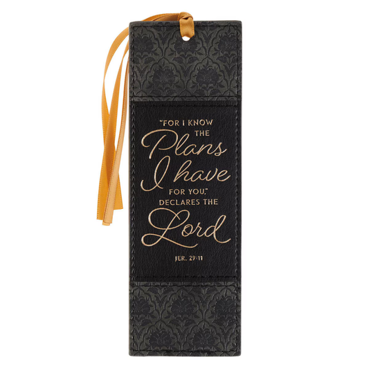 Leather Bookmark - The Plans, Jeremiah 29:11 (BMF224)