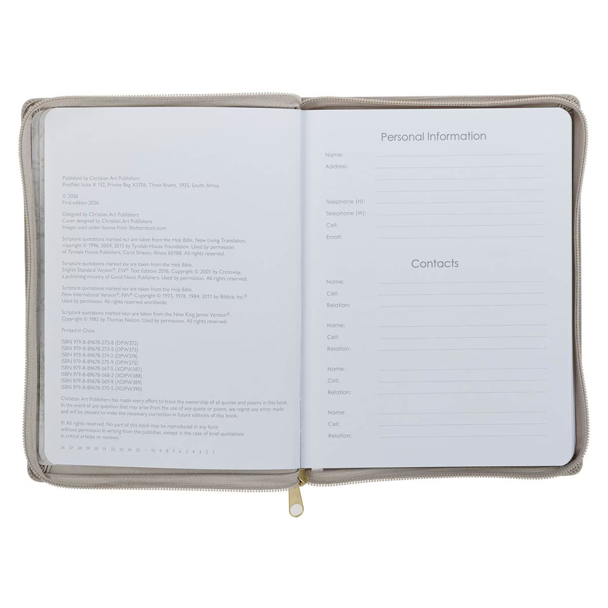 2027 Large Zippered 18-Month Planner - Amazing Grace (DPW372)