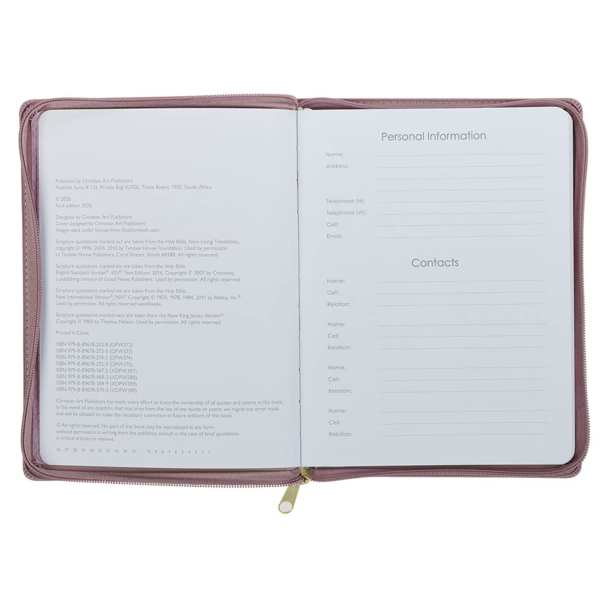 2027 Large Zippered 18-Month Planner - For I Know The Plans (DPW373)