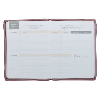 2027 Large Zippered 18-Month Planner - For I Know The Plans (DPW373)