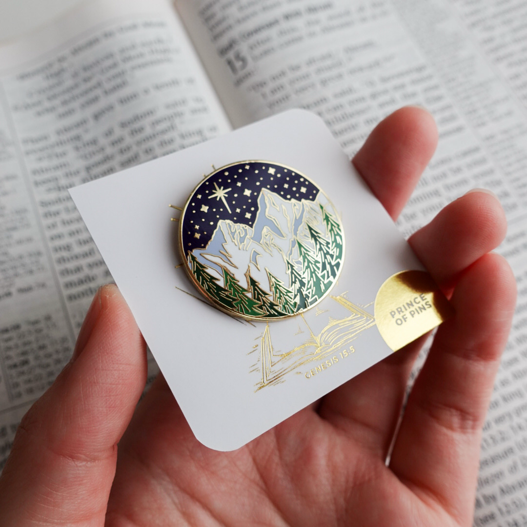 Genesis 15:5 (Count the Stars) Enamel Pin