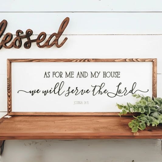 Wall Frame - As for Me And My House (Joshua 24:15)