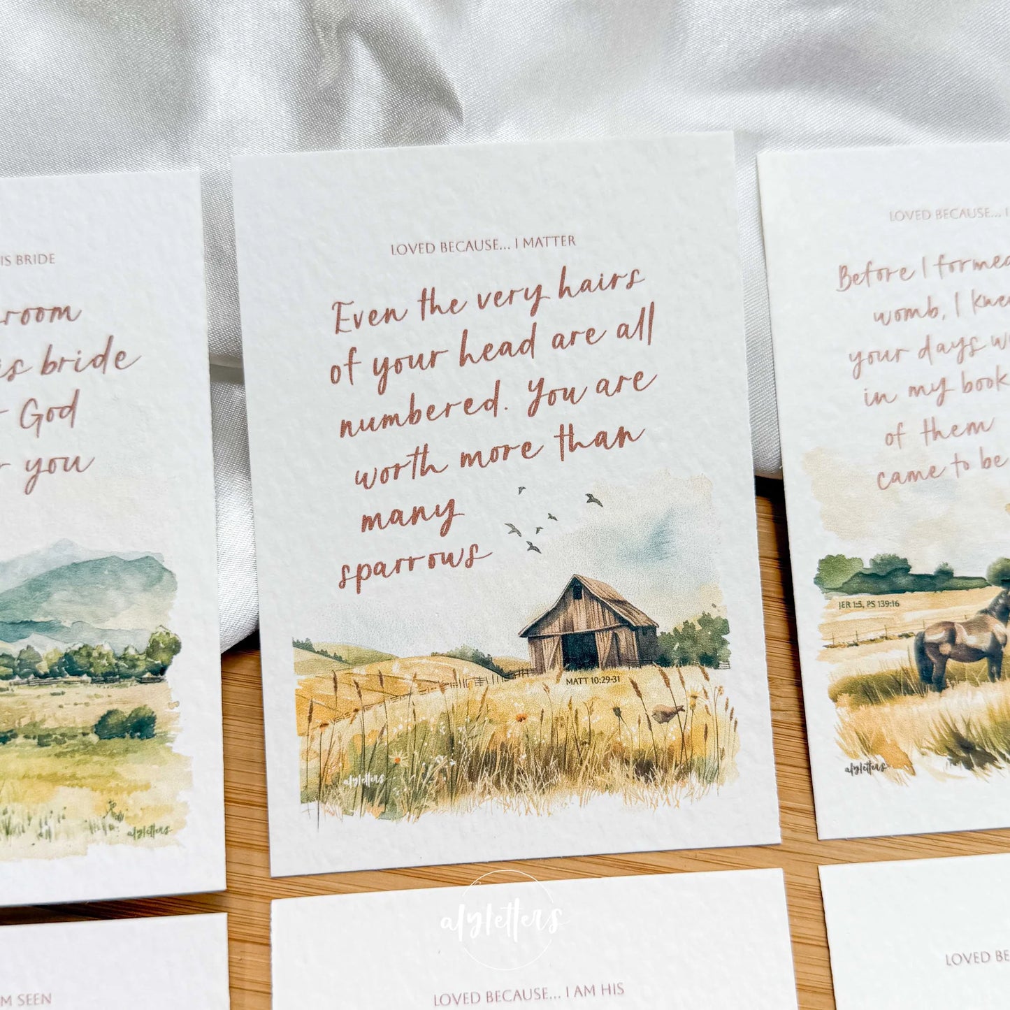 Mini Blessing Cards (Set of 6) - Loved Because