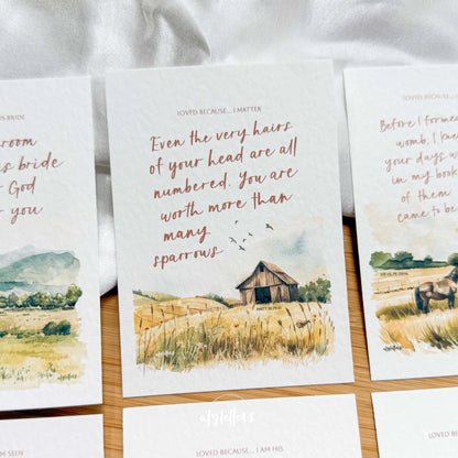 Mini Blessing Cards (Set of 6) - Loved Because