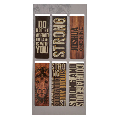 Magnetic Bookmark Set - Strong and Courageous, Joshua 1:9 (MGB078)