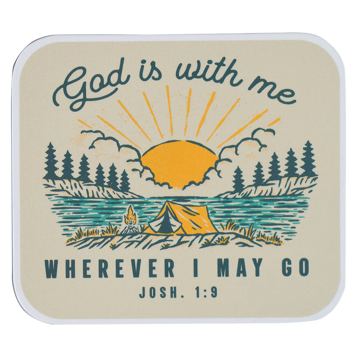 Magnet - God is with Me, Joshua 1:9 (MG199)