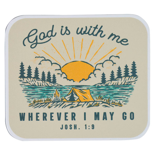 Magnet - God is with Me, Joshua 1:9 (MG199)