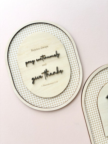 Oval Wall Decor - Rejoice Always