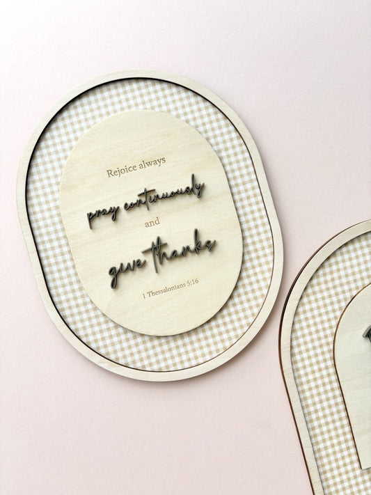 Oval Wall Decor - Rejoice Always