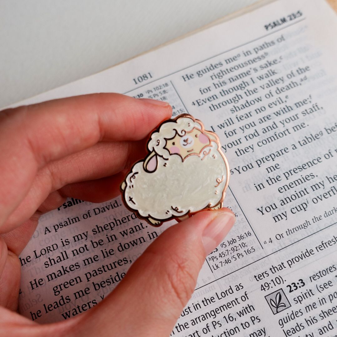 Psalm 23:1 "CHONKY" Enamel Pin