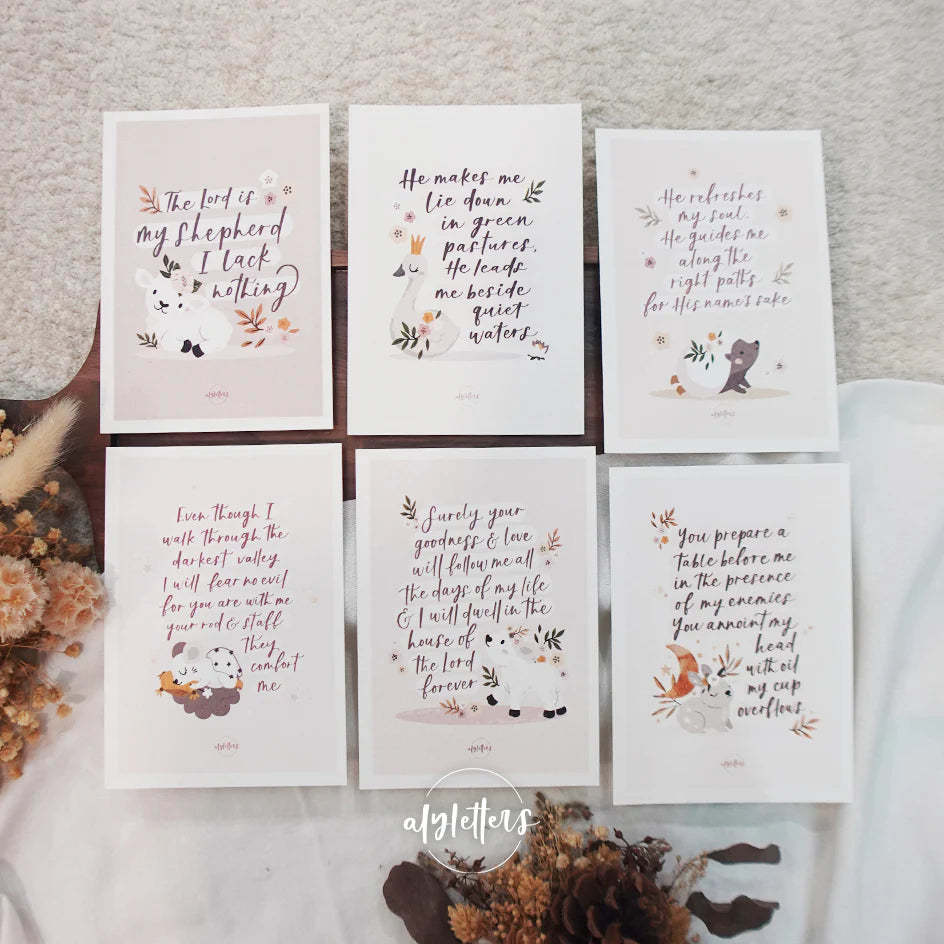 Blessing Cards (Set of 6) - Psalm 23