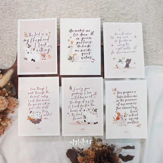 Blessing Cards (Set of 6) - Psalm 23