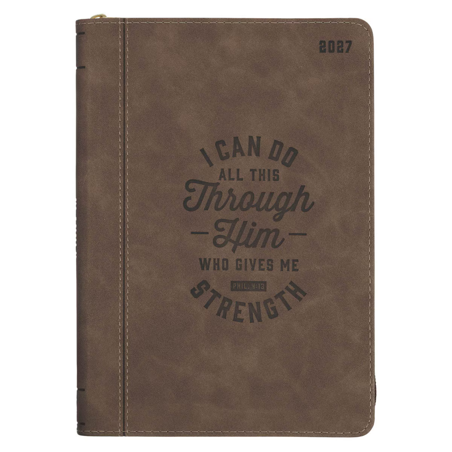 2027 Executive Planner with Zipper Closure - I Can Do All This Truffle (TPD569)