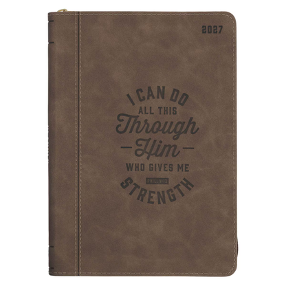 2027 Executive Planner with Zipper Closure - I Can Do All This Truffle (TPD569)