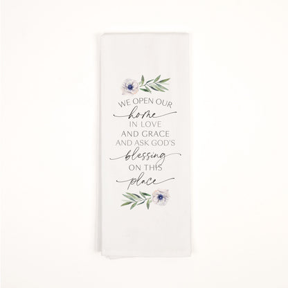 Tea Towel - We Open Our Home (TWL0018)