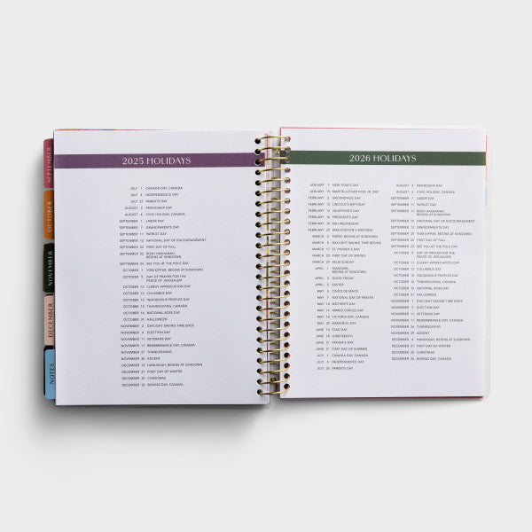 2025-2026 Agenda Planner (18-Month) - Never Stop Blooming (U3367)