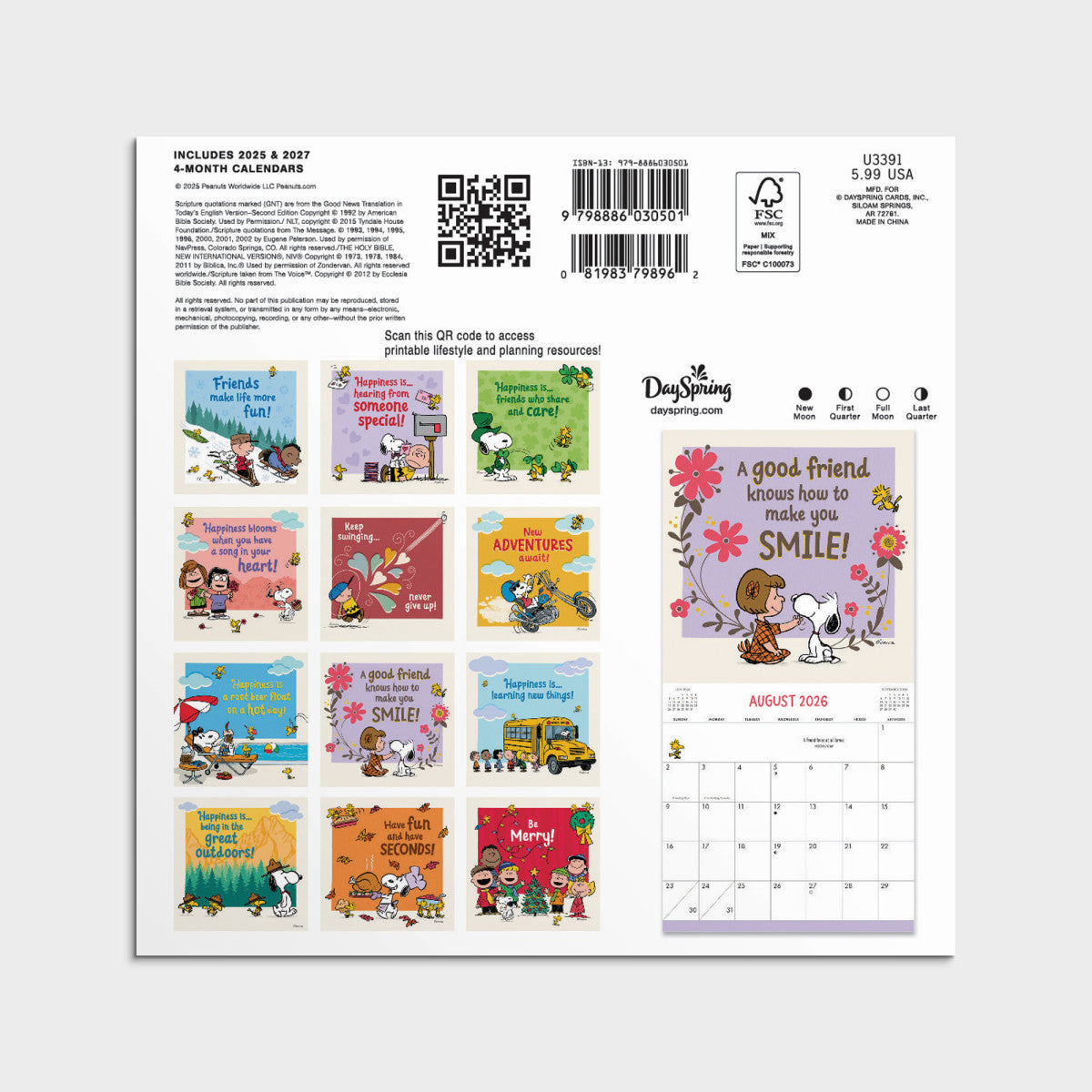 Peanuts® - 2026 Inspirational Wall Calendar