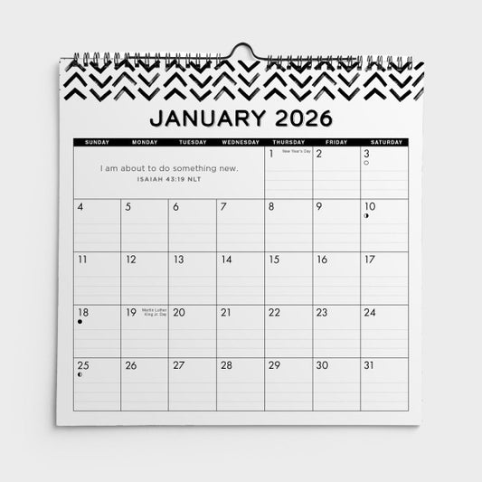 2026 Mini Inspirational Spiral Wall Calendar
