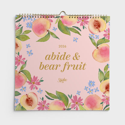 Abide & Bear Fruit - 2026 Premium Spiral Wall Calendar (U3396)