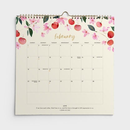 Abide & Bear Fruit - 2026 Premium Spiral Wall Calendar (U3396)