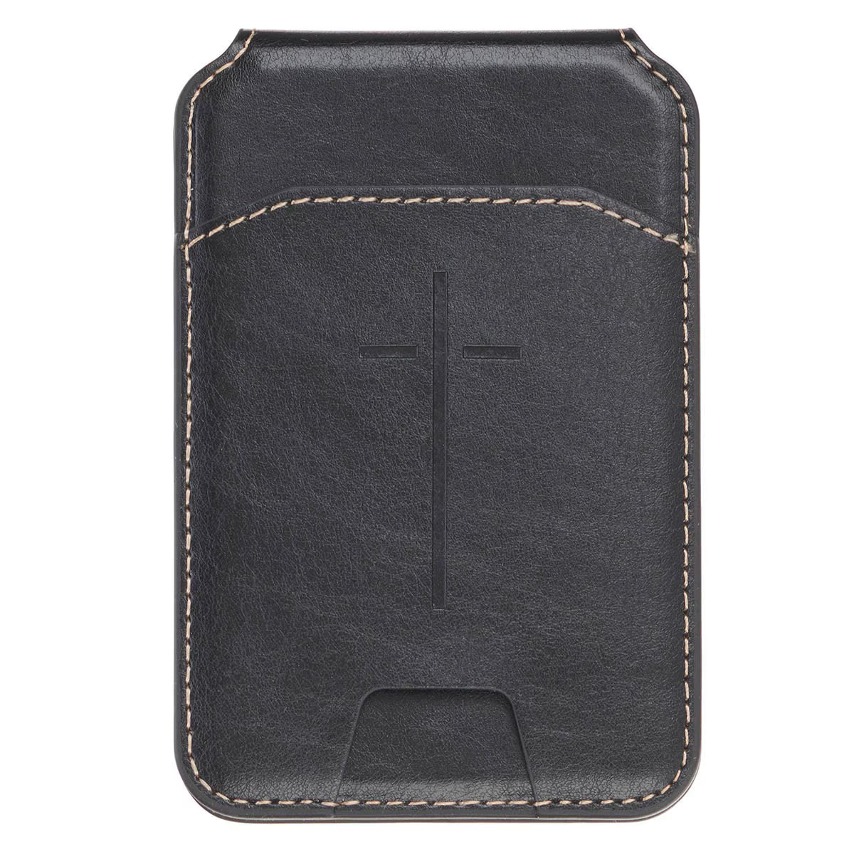 Faux Leather Phone Wallet w/ Stand - Cross