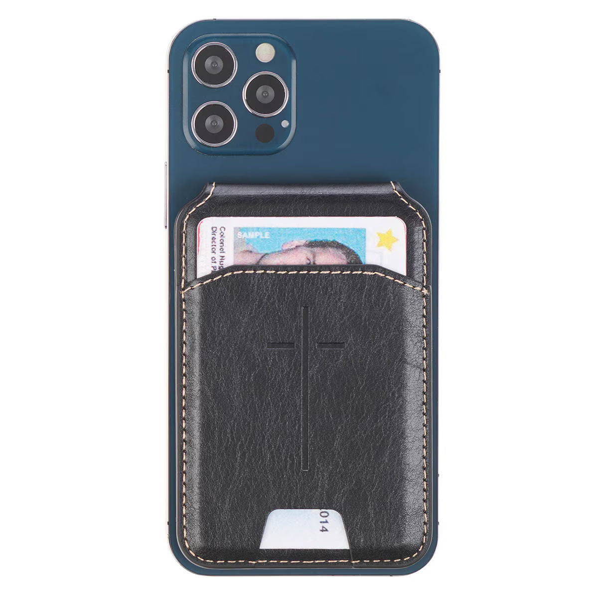 Faux Leather Phone Wallet w/ Stand - Cross